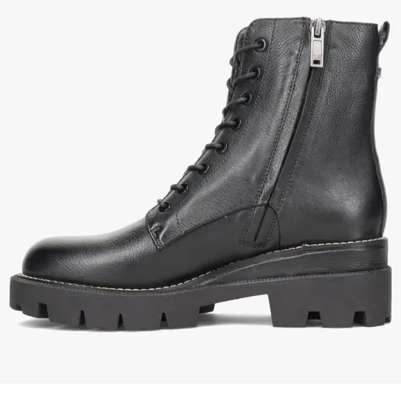 Sam Edelman combat lace up leather Garret waterproof snow rain boots