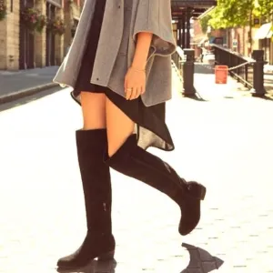 SAM EDELMAN johanna over the knee tall boots suede black size 7 riding leather