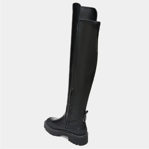 Sam Edelman - Lerue Womens Faux Leather Lug Sole Heel Over-The-Knee Boots NEW