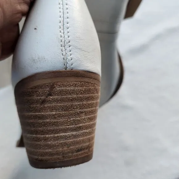 Sam edelman off white/white western boots