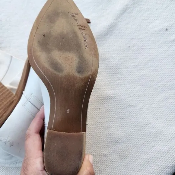 Sam edelman off white/white western boots