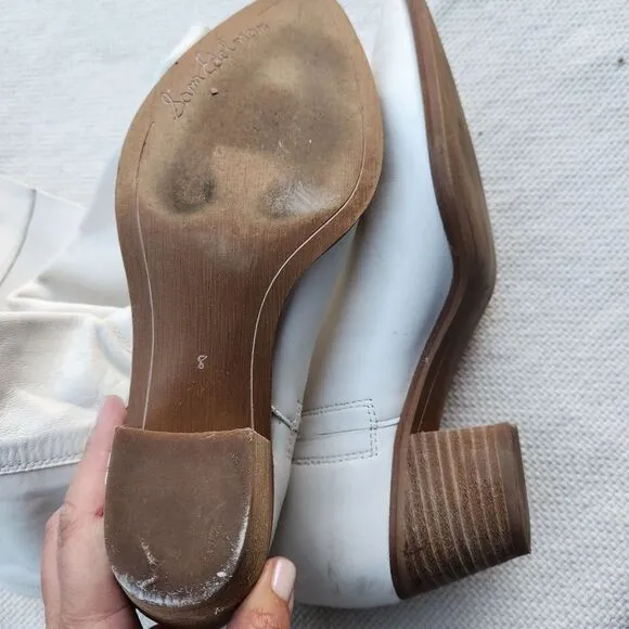 Sam edelman off white/white western boots