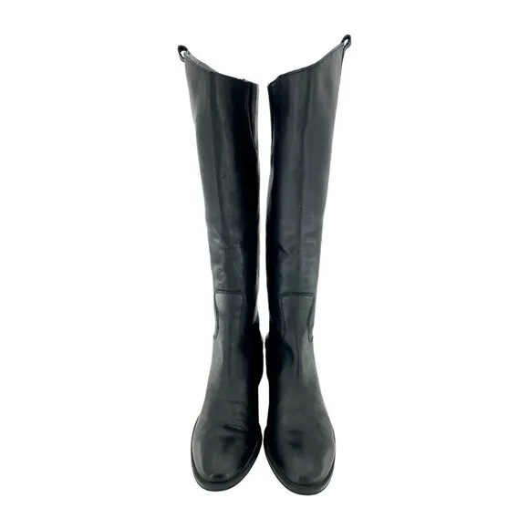 Sam Edelman Penny Black Leather Tall Military Riding Boots Sz 7.5 New