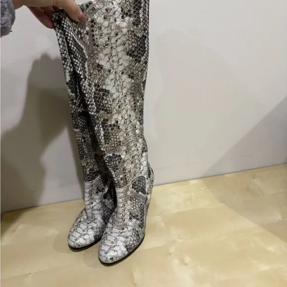 Sam Edelman Serephinia Snakeskin Tall Boots
