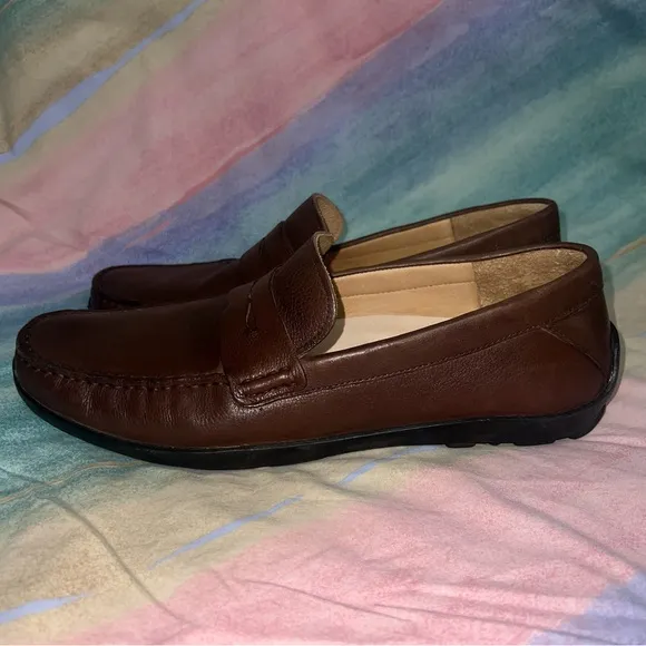 Samuel Hubbard Free Spirit brown Leather men’s Slip-On Loafer Shoes size 12
