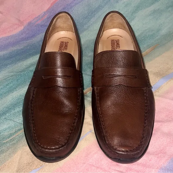 Samuel Hubbard Free Spirit brown Leather men’s Slip-On Loafer Shoes size 12