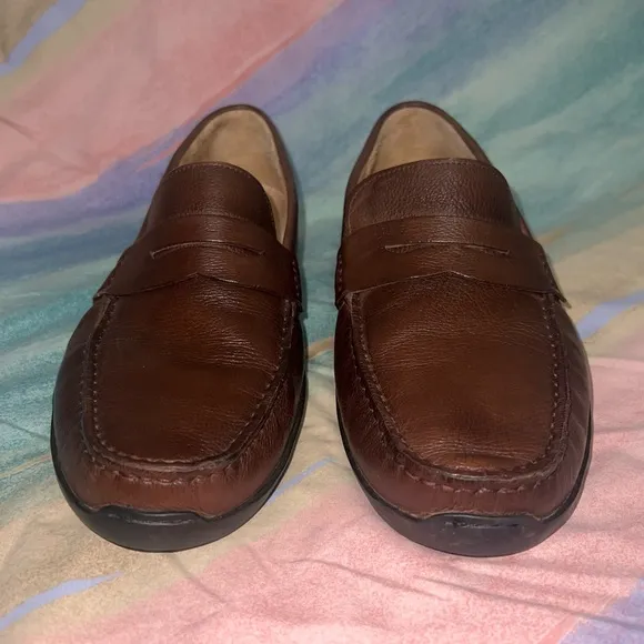 Samuel Hubbard Free Spirit brown Leather men’s Slip-On Loafer Shoes size 12