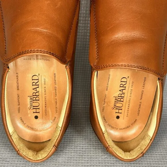 Samuel Hubbard Men's &quot;Frequent Traveler&quot; 10.5M Whiskey Tan Leather Slip-On Shoes