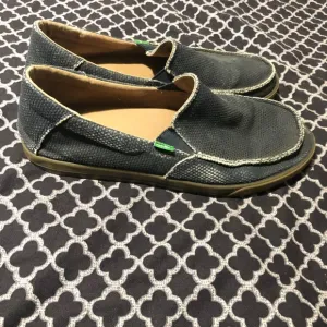 SANUK SIDELINE SLIP-ON MENS SIDEWALK SURFERS SHOES SIZE 10 BLUE