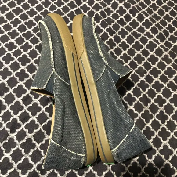SANUK SIDELINE SLIP-ON MENS SIDEWALK SURFERS SHOES SIZE 10 BLUE
