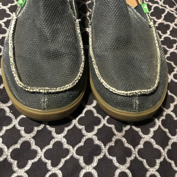 SANUK SIDELINE SLIP-ON MENS SIDEWALK SURFERS SHOES SIZE 10 BLUE