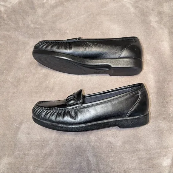 SAS JEWEL Tripad Comfort Black Loafer Shoes Size 9.5 WW