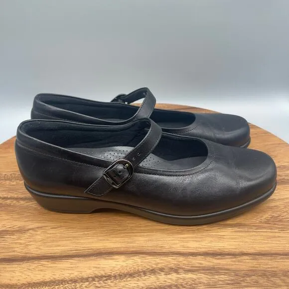SAS Maria Shoes Womens 9 M Black Leather Mary Jane Casual Tripad Comfort Walking