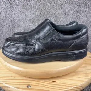 SAS Side Gore Dress Shoe Mens Size 11.5 Black Leather Loafer Tripad Made in USA