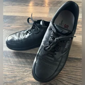 SAS Time Out Men Size 8 Black Tripad Comfort Orthopedic Walking Sneakers Leather