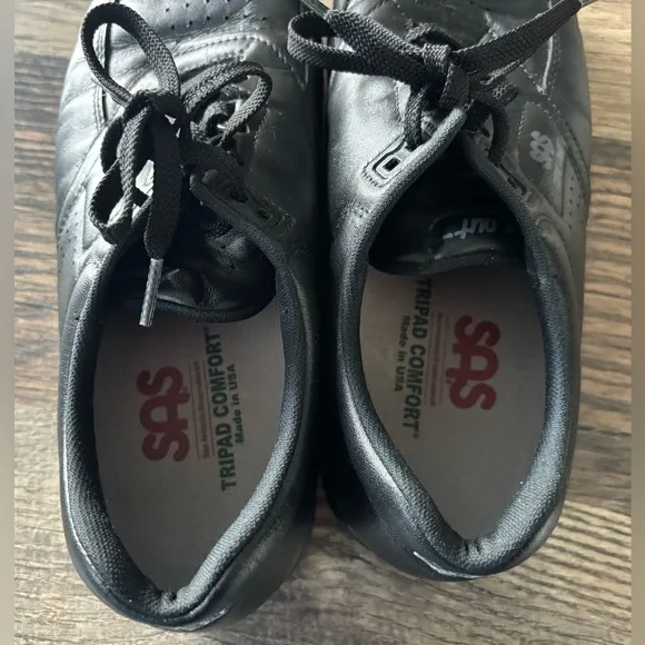 SAS Time Out Men Size 8 Black Tripad Comfort Orthopedic Walking Sneakers Leather