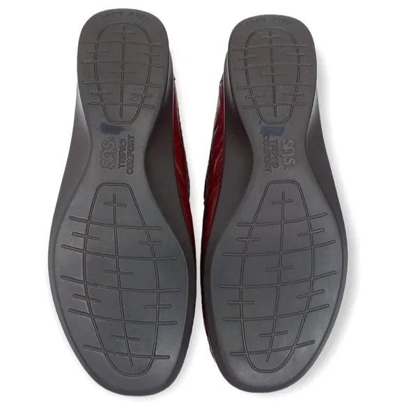 SAS Willow Leather Mary Jane Shoes Size 10 WIDE Walnut Brown Grandmacore
