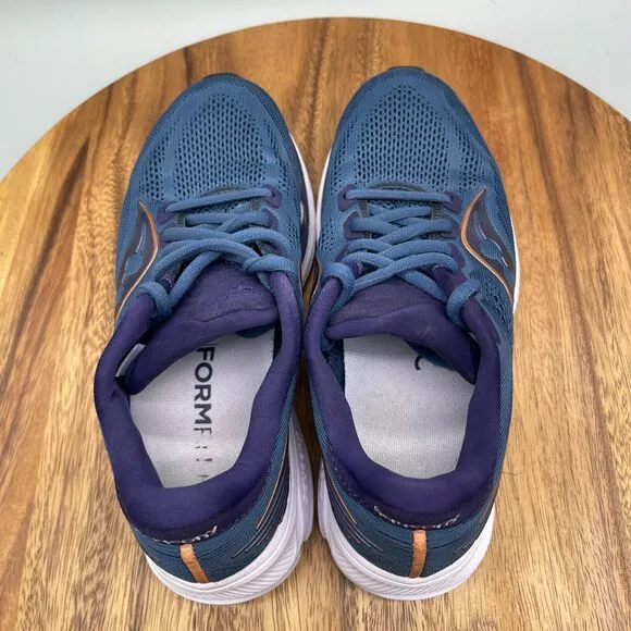 Saucony Ride 14 Shoes Womens Size 7.5 Blue Road Running Comfort Walking Sneakers