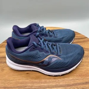 Saucony Ride 14 Shoes Womens Size 7.5 Blue Road Running Comfort Walking Sneakers