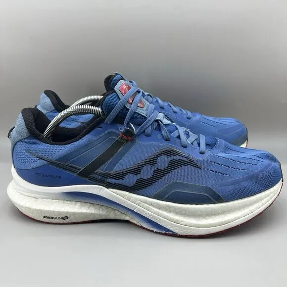 Saucony Tempus Men Size 13 Shoes Blue White Low Top Running Comfort Sneakers