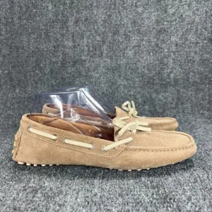 Scarosso Womens EU 41 US 11 Suede Slip On Loafers Driving Mocs Taupe Shoes Italy