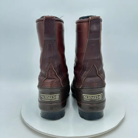 Schnee's Men Size 6 Black Brown Leather Insulated Winter Western Pac Boot