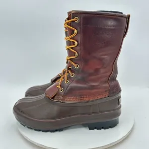 Schnee's Men Size 6 Black Brown Leather Insulated Winter Western Pac Boot