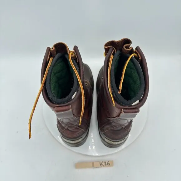 Schnee's Men Size 6 Black Brown Leather Insulated Winter Western Pac Boot