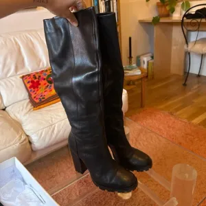 SCHUTZ tall black leather boots