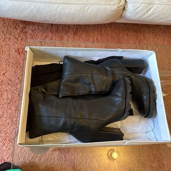 SCHUTZ tall black leather boots