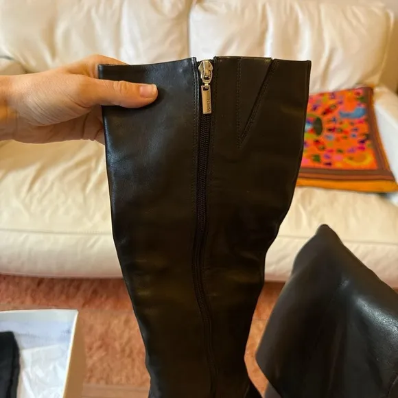 SCHUTZ tall black leather boots