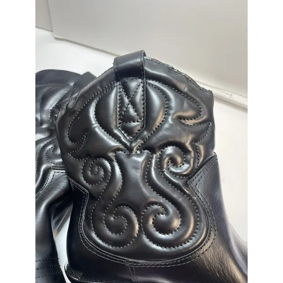 SCHUTZ Zachy Short Wester Bottie Boots In Black Sz 7 New