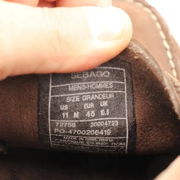 Sebago Docksides Men's Size 11 M Brown Suede Leather Boat Shoes