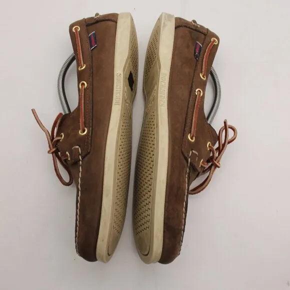 Sebago Docksides Men's Size 11 M Brown Suede Leather Boat Shoes