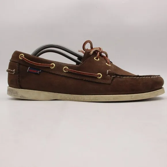 Sebago Docksides Men's Size 11 M Brown Suede Leather Boat Shoes