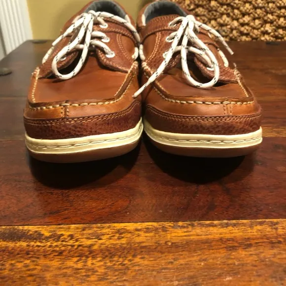 SEBAGO TRITON 3 EYE Men's Brown leather Boat Shoes. Sz 10W