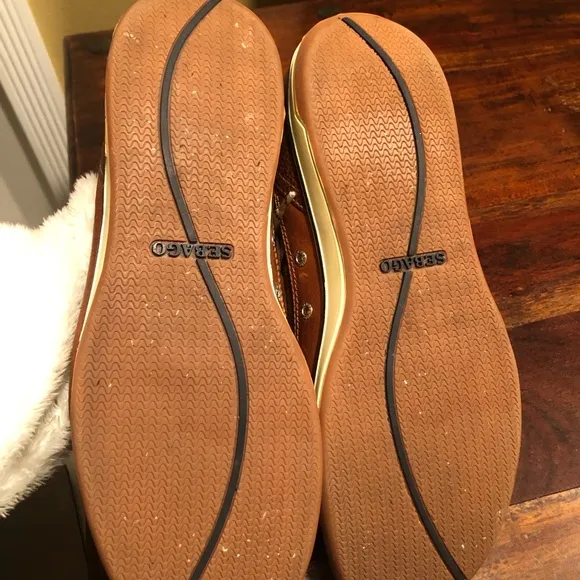 SEBAGO TRITON 3 EYE Men's Brown leather Boat Shoes. Sz 10W