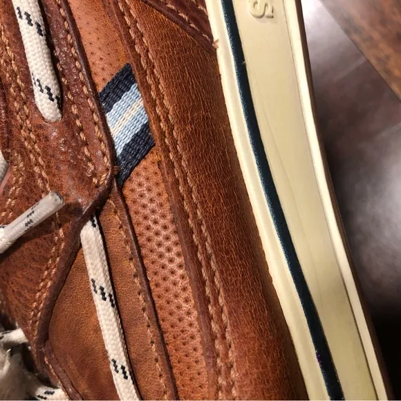 SEBAGO TRITON 3 EYE Men's Brown leather Boat Shoes. Sz 10W