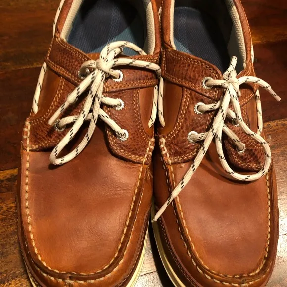 SEBAGO TRITON 3 EYE Men's Brown leather Boat Shoes. Sz 10W