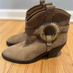 See By Chloe Tan Ankle Boots with Western Flair