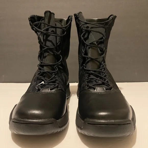 Size 10 Men’s Nike Triple Black Military Boots SFB New
