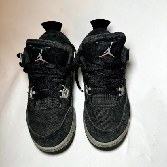 Size 5.5 - Nike Air Jordan 4 Retro SE GS Black Canvas Men's Shoes