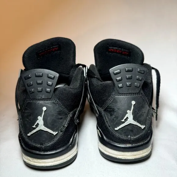 Size 5.5 - Nike Air Jordan 4 Retro SE GS Black Canvas Men's Shoes