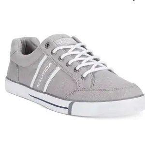 Size 9 New Nautica Men's Gray Casual Canvas Sneakers Hull