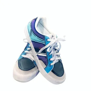 Size 9 Men’s Painted Retro Comic Levi Canvas Shoes