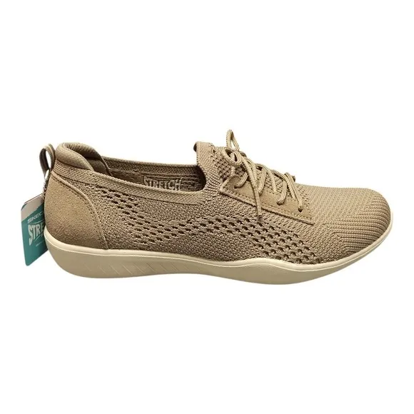 SKECHERS Active Newbury Sneaker Shoes Womens Size 9 Brown Mesh Lace Up 100434