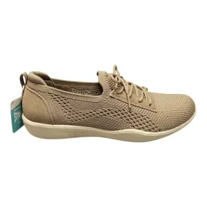 SKECHERS Active Newbury Sneaker Shoes Womens Size 9 Brown Mesh Lace Up 100434