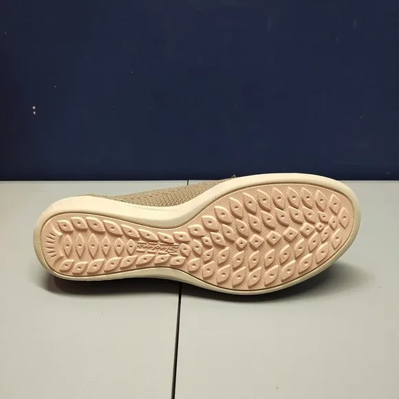 SKECHERS Active Newbury Sneaker Shoes Womens Size 9 Brown Mesh Lace Up 100434