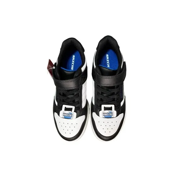 Skechers Boys Quick Street Machine Washable Sneakers Size 3 Black/White