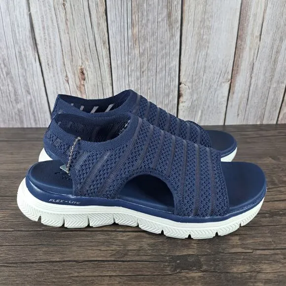 Skechers Cali Flex Appeal 4.0 Boldest Slingback Sandals Women's Sz 7 Navy (NWT)